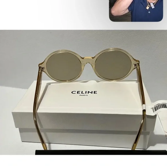 Celine Clear Gold Sunglasses - Picture 2 of 4
